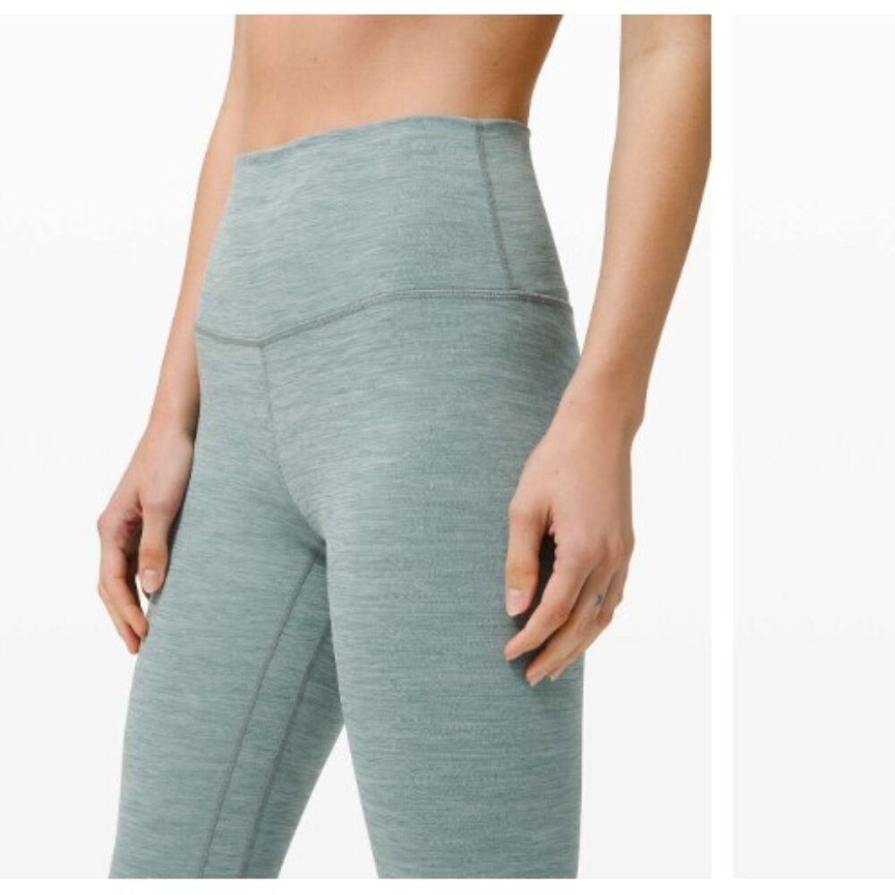 Lululemon Align Pant 25" Heathered Tidewater Teal size 6